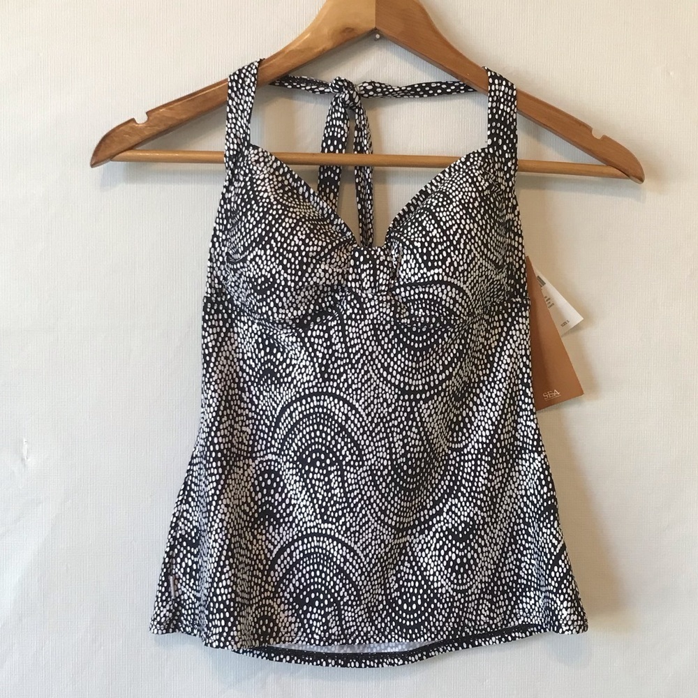 Captiva Swim Halter Top From Soma Black White